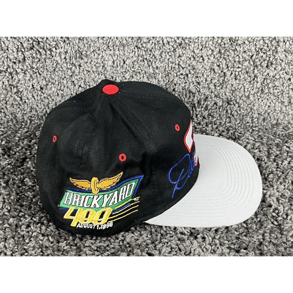 Vintage 90s NASCAR Dale Earnhardt 1998 Brickyard 400 Racing Snapback Hat Cap - Picture 3 of 7